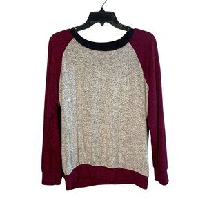 Buffalo David Bitton pullover women's Small color block long sleeve sweatshirt